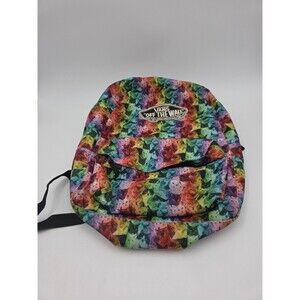 VANS Off the Wall Cat Backpack ASPCA All Over Cat Print multi rainbow colors